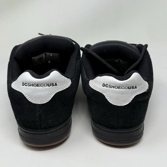 DC Court Model Skate Shoes Mens 13 Black Suede Skateboarding Grunge Fat Tongue - Picture 12 of 16